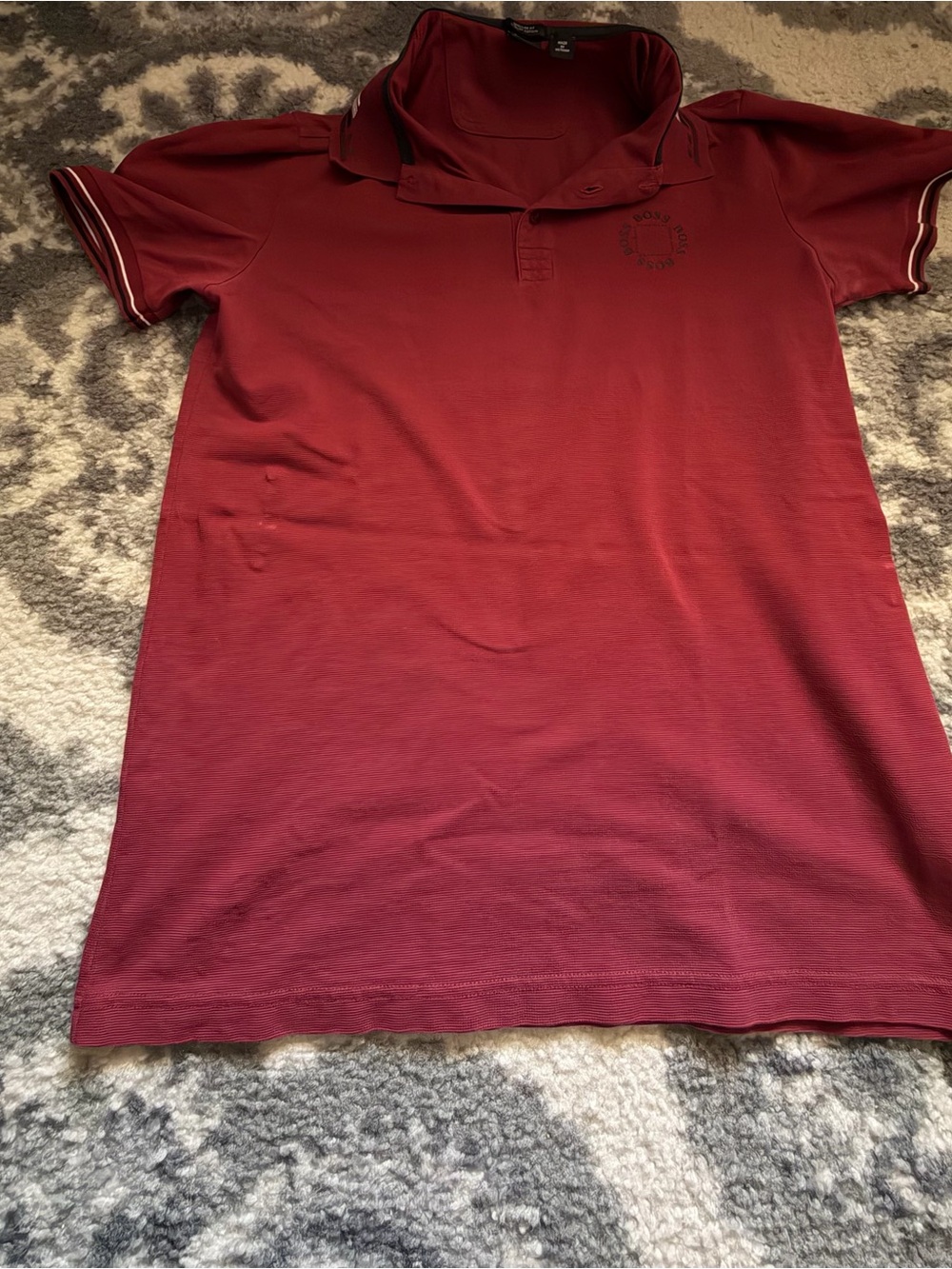 Hugo Boss Men's Polo Shirt in Deep Burgundy